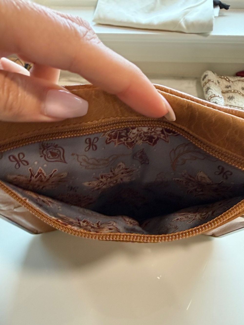 HOBO Embossed Studded Clutch Wallet - Brown - Picture 8 of 11